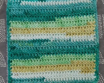 Handmade cotton crochet dishcloth or washcloth