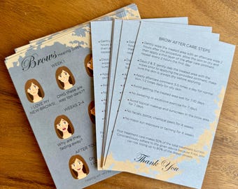 75 Microblading Aftercare cards ready to ship for free