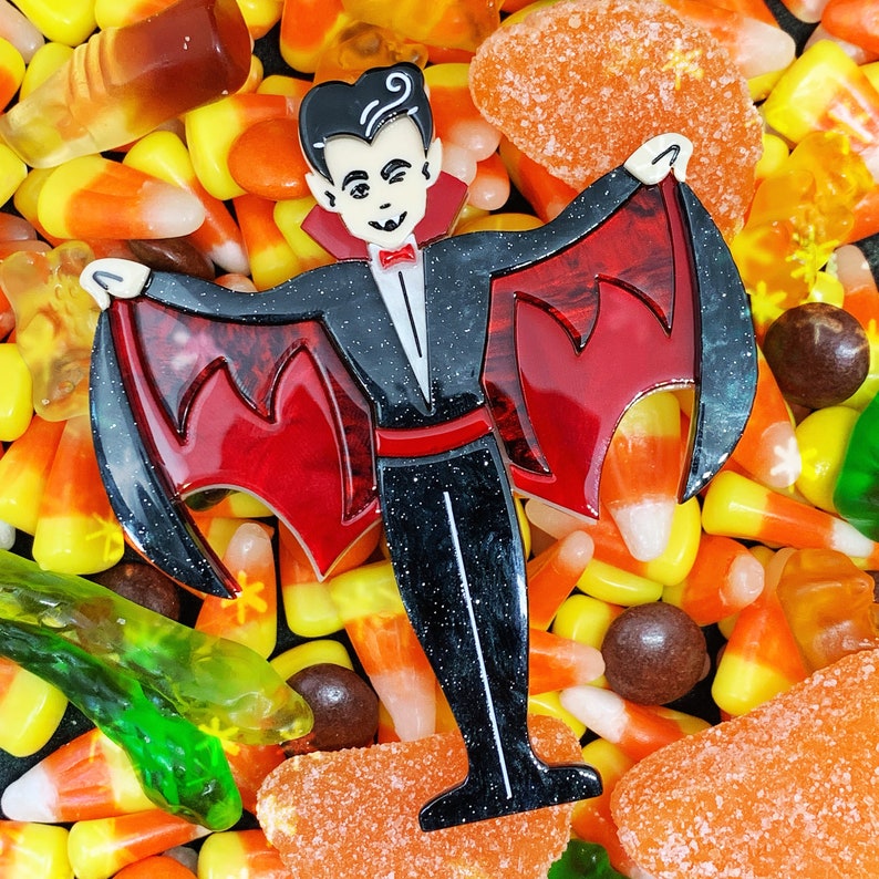 Ex Beaufriend Vampire Brooch by Lipstick /& Chrome