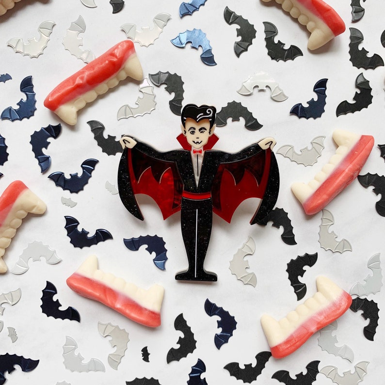Ex Beaufriend Vampire Brooch by Lipstick /& Chrome