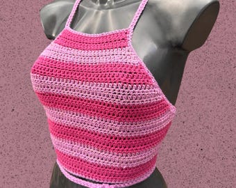 Crochet Halter Top Pattern, Summer Festival Ready, Corset DIY Crochet, Women&#39;s Fashion