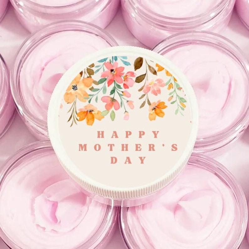 Mothers Day Favors Hand Cream Watercolor Wildflower Party Favors Boho Floral Personalized Party Favors for Mom Grandmother Aunt Mother image 1