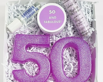 50th Birthday Gift Spa Gift for Women / 50th Birthday Gift For Her / 50 and Fabulous / 50th Birthday Gift Ideas / Birthday Gift Box, Sister