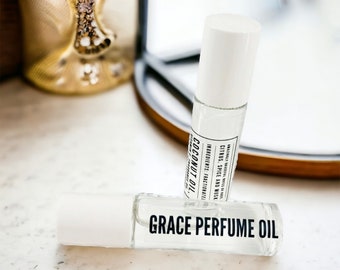 Grace Perfume Oil Fragrance Roll On - Handmade Natural Perfume - Clean, Feminine, Pretty