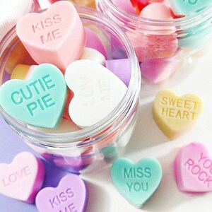 Valentine's kids Valentines Day Favors Valentine's Kids Gift Valentine Soaps Valentine's Day Gift CONVERSATION SWEETHEART Soaps Hearts funny image 6