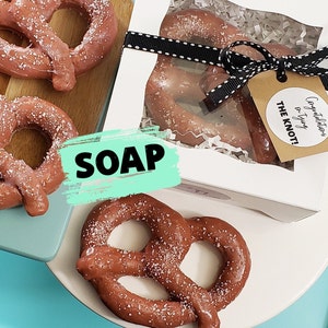 Engagement Gift for Couple / Congratulations on Tying the Knot Soap Gift / Newly Engaged Gift / Handmade Soap Pretzels / Funny Gift