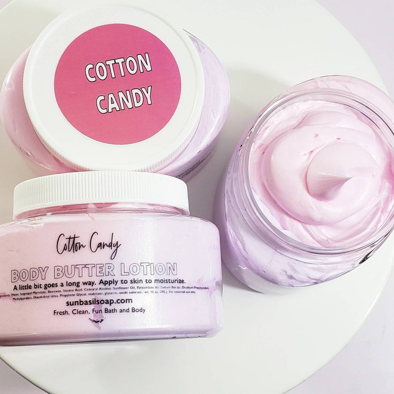 Whipped Body Butter. Body Butter Lotion. Cotton Candy Whipped Body Butter. Body Lotion. Whipped lotion. Natural Body Butter. Hand cream image 1