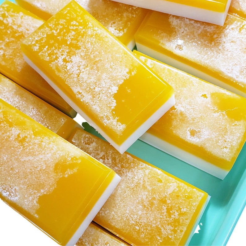 Savon au citron Citrus naturel citron sel Bar savon savon fait à la main Sunbasilgarden cadeau femmes cadeau pour elle cadeau moins de 10 gourmand cadeau pour lui elle image 1