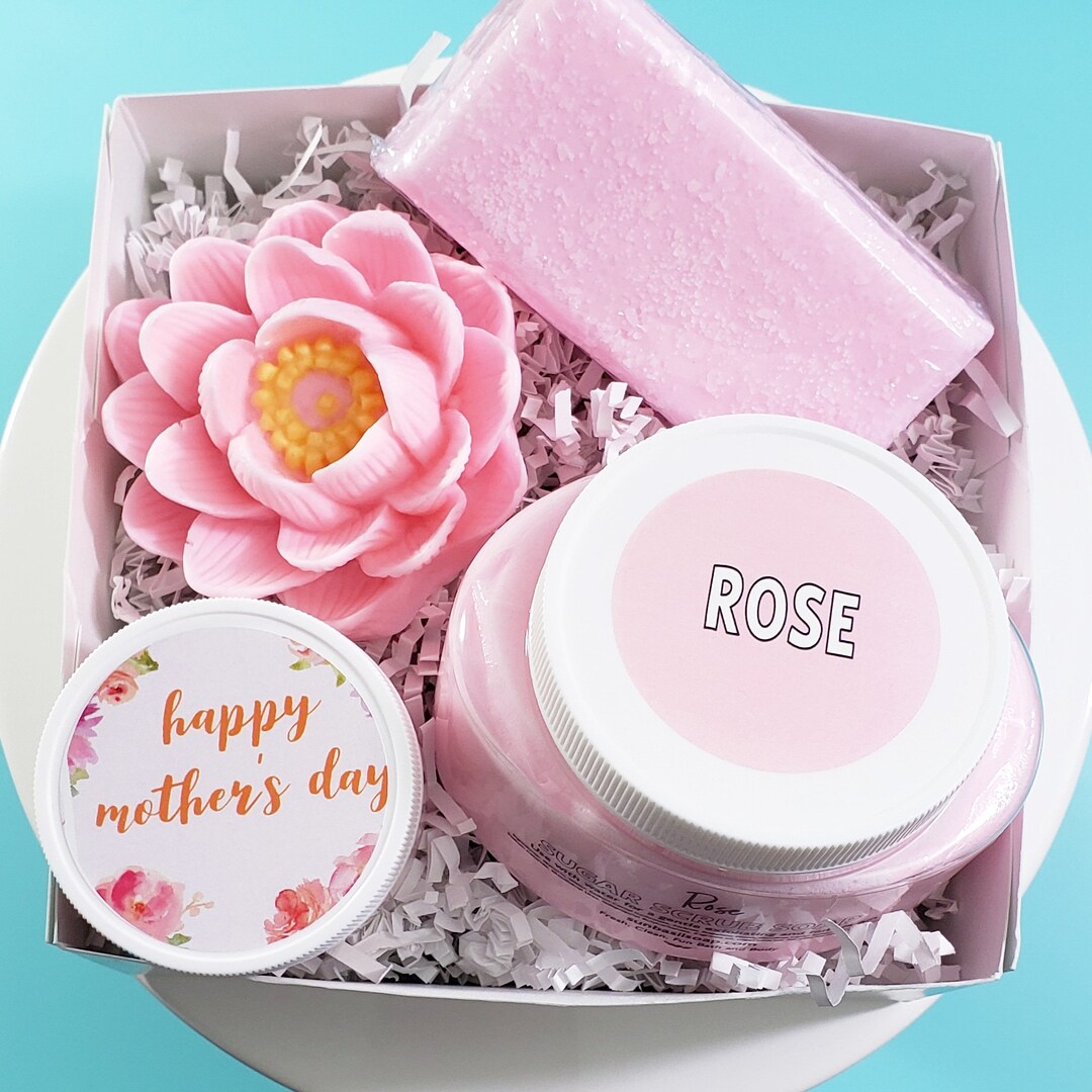 Luxury Spa Gift for Mom / Mothers Day / Rose Bath Gift Box Set for ...