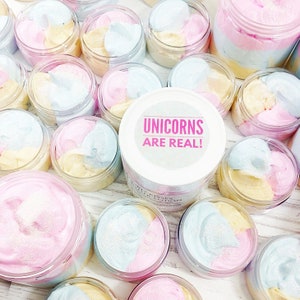 UNICORN SCRUB. bath gift for her. Unicorn gift. kids sparkle unicorn party favor kid spa party best friend gift body scrub whipped soap image 10