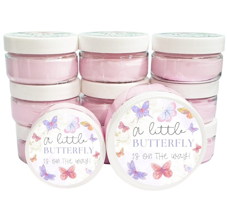 Butterfly Baby Shower Party Favor for Guests Girl Baby Shower Hand Cream Favors Butterfly Theme Birthday Favors Personalized Favor Pink image 3