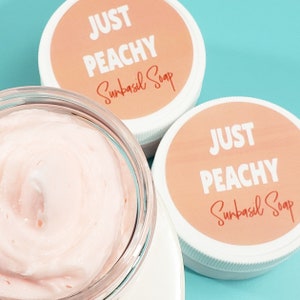 Peach Natural Body Lotion. Hand Cream. Whipped Body Butter Skincare. Gift for Her. PEACH Body Butter. Whipped Natural Body Butter Lotion image 2