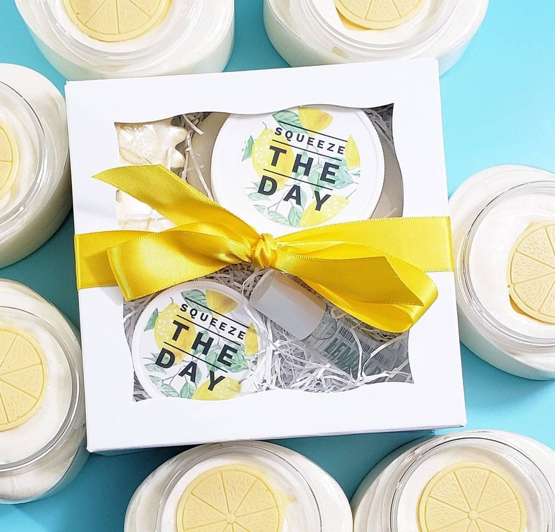 Spa Gift. Gift for Her. Bath Gift Set. Lemon Bath and Body Gift Set. Gift for Mom. Birthday Gift. Thank you Gift. Friend Gift. Mom Gift Box image 6