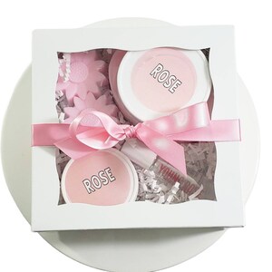 Mothers Day Spa Gift Box from Son or Daughter long distance Send a Gift for Her, Spa Gift Set, Rose Spa Box