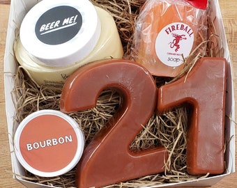 21st Birthday Gift Box Gift for Men / 21st Birthday Gift for Him / 21st Birthday Gift Ideas / Alcohol Birthday Gift Box Beer Bourbon Whiskey