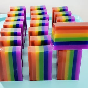 Rainbow Soap. unique gift. Natural Soap. Best friend gift. Vegan Soap. Rainbow gifts. Pride gift. Handmade soap. Rainbows and happy gifts image 5