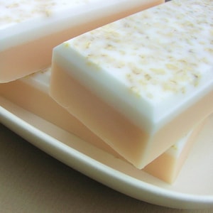 All natural soap. OATMEAL MILK and HONEY Bar Soap. Moisturizing Soap. Scented soap. Glycerin soap. Gentle for Sensitive Skin