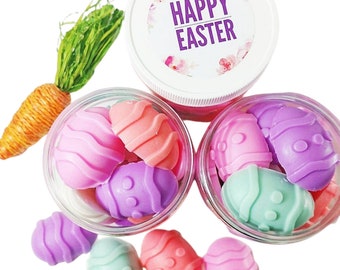 Tulip Scent Mini Easter Egg Soaps in a Jar - Easter gift - Easter basket stuffer for adults - Easter basket filler idea