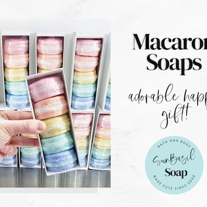 Macaron Gift Box Soap Gift Set for Women. Birthday gift for her, Macaroon Soap Gift Unique gifts for Women Mothers Day Christmas Best friend image 4