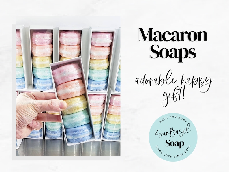 Macaron Gift Box Soap Gift Set for Women. Birthday gift for her, Macaroon Soap Gift Unique gifts for Women Mothers Day Christmas Best friend image 4