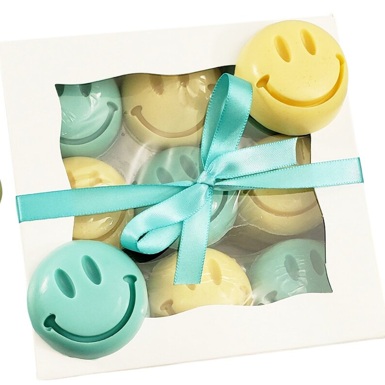 Box of Smile Soap Gift. Smiley Face Soap Gift Set. Thinking of Etsy