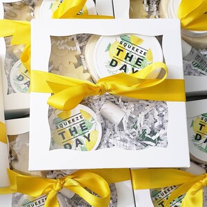 Spa Gift. Gift for Her. Bath Gift Set. Lemon Bath and Body Gift Set. Gift for Mom. Birthday Gift. Thank you Gift. Friend Gift. Mom Gift Box image 7