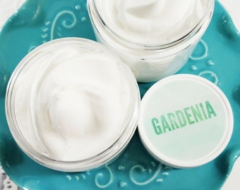 Gardenia Body Butter / Whipped Body Butter / Mother's Day Gift / Wedding Shower Favors /Body Lotion / Mom Gift idea / Natural Body Butter