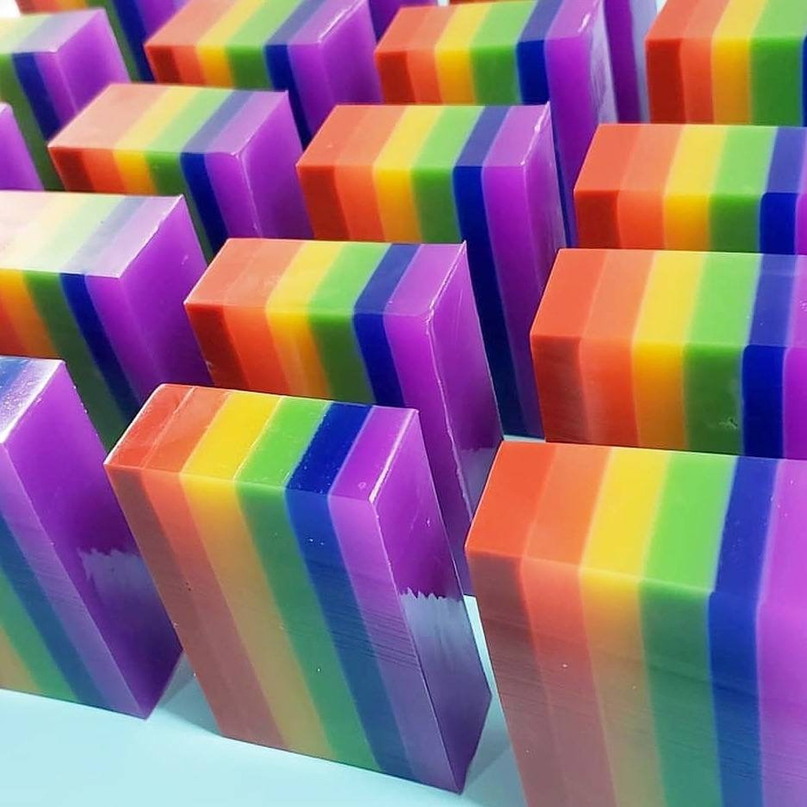 Rainbow Soap. Unique Gift. Natural Soap. Best Friend Gift. Etsy