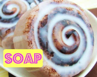 Cinnamon Bun Soap Bar / Funny Stocking Stuffers for Women / Secret Santa Gift For Women/Stocking Stuffer for Men/ Coworkers / Christmas Soap