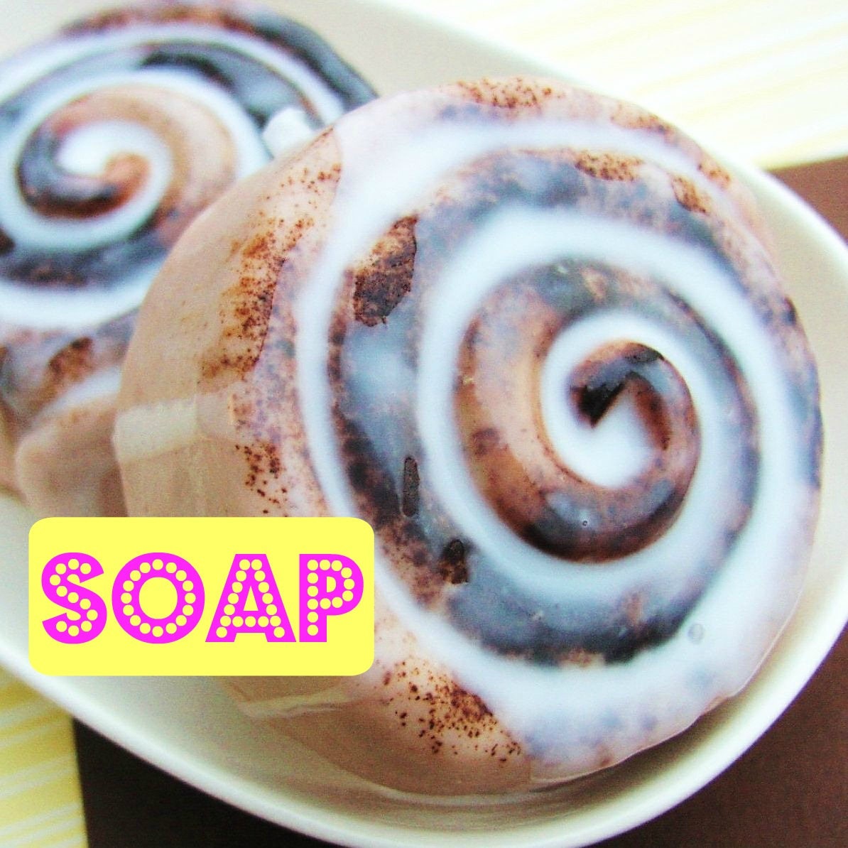 Unique Gift for her Cinnamon Bun handmade Soap Mother Gift idea Cowor…