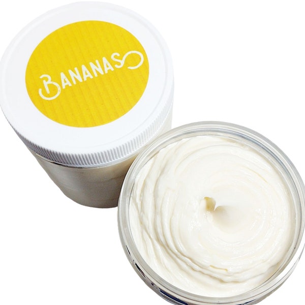 Whipped Body Butter Lotion BANANAS Natural Body Butter Summer gift Natural lotion banana summer birthday party favor girl women mom skincare