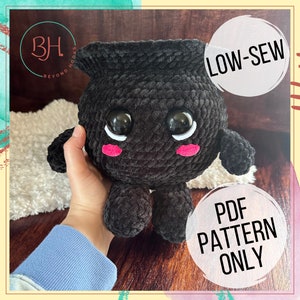 Crochet Cauldron Pattern, Witch&#39;s Cauldron, Cauldron Plushie, Cauldron Amigurumi, Halloween Pattern, Crochet Cauldron, Pattern, Cauldron.