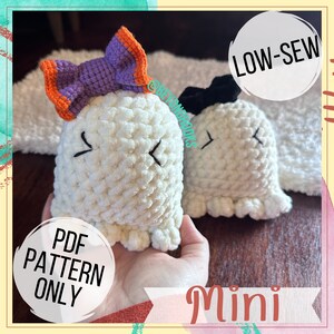 Gabie Ghost Mini Muster, Gespenst Häkelmuster, Amigurumi Muster, Halloween Muster, Halloween Plüsch, Jenseitshaken, Kein Nähen, Niedriges Nähen, Gespenst.