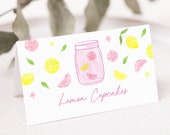 Editable Lemonade Birthday Tent Cards Food Labels Pink Lemonade Party Lemonade Stand Girl Lemon Party Summer Birthday Digital Download A675 Il_170x135