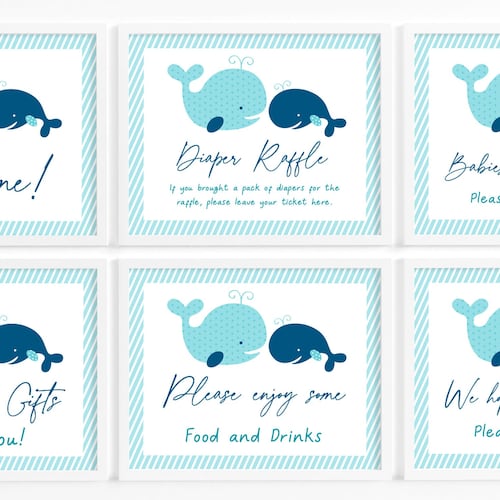 INSTANT DOWNLOAD Printable Nautical Boy Baby Shower Package / - Etsy