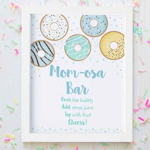 Donut Mimosa Bar Sign Donut Baby Shower Donut Baby Sprinkle - Etsy