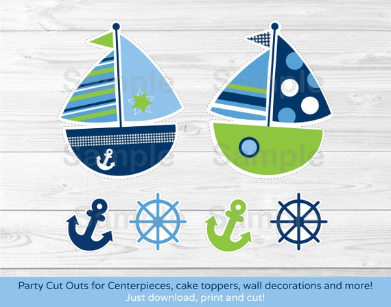 Adorable Sailboat Lower Outs / Sailboat Decorations / Sailboat photograph regarding Sailboat Printable referred to as Adorable Sailboat Lower Outs / Sailboat Decorations / Sailboat