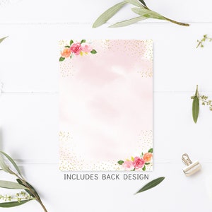 Editable Let's Par-tea Birthday Invitation Tea Party Birthday Invite Pink Gold Floral Girl Tea Party Digital Printable Instant Download A583 image 4