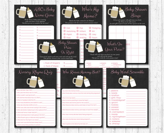 Baby Is Brewing Baby Shower Games Package Bbq Baby Shower Babyq Baby Is Brewing Baby Shower Games Package Bbq Baby Shower Babyq