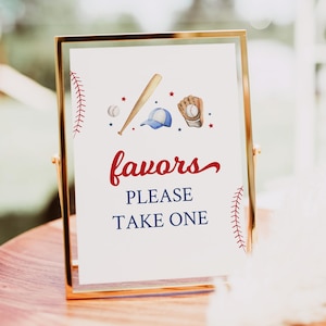 Baseball Birthday Party Favor Sign Rookie of the Year Baseball First Birthday Baseball Birthday Party Printable Digital Download A713