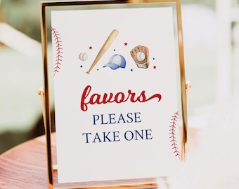 Baseball Birthday Party Favor Sign Rookie of the Year Baseball First Birthday Baseball Birthday Party Printable Digital Download A713