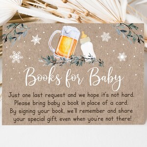 Baby is aan het brouwen Boek Verzoekkaarten Wintergroen Genderneutraal Studente Babyshower Boeken voor baby Afdrukbaar Digitaal A588