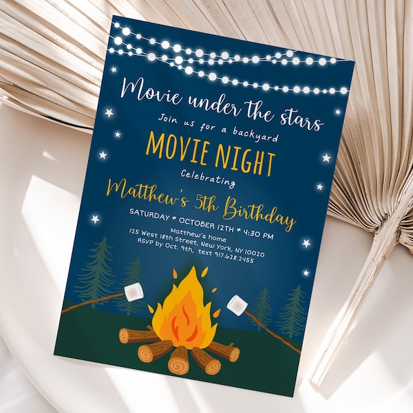 Bonfire Invitation - Etsy