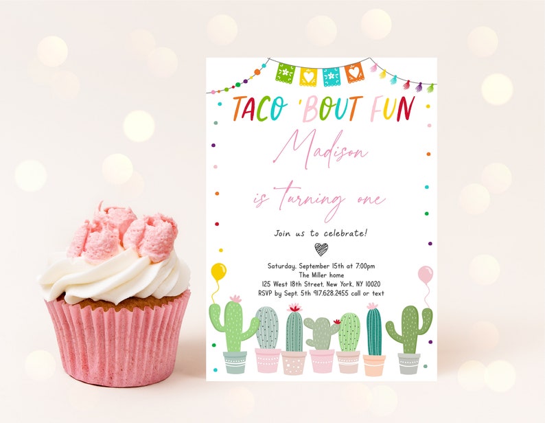 Taco Bout One Fiesta Custom 1st Birthday Backdrop