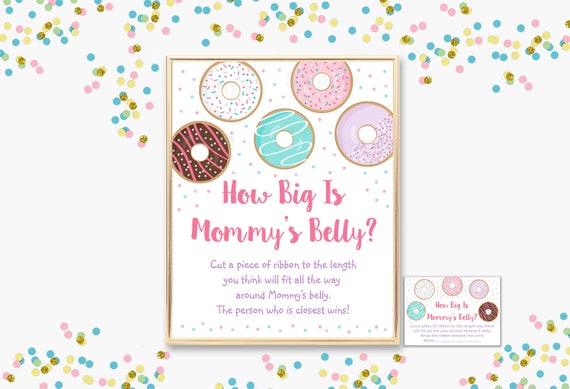 Donut How Big Is Mommy's Belly Game, Donuts &amp; Diapers, Donut Baby ...