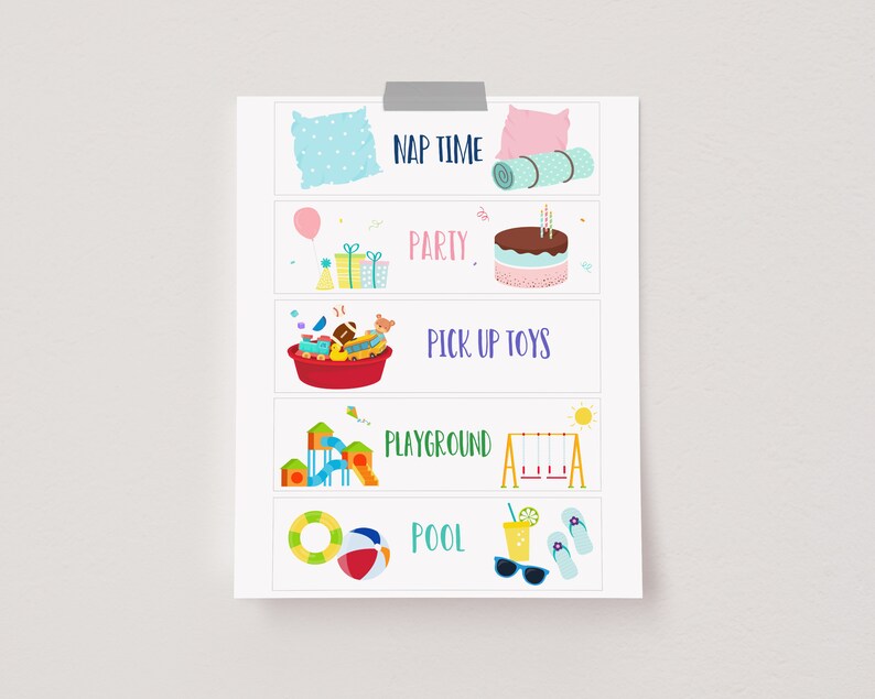 Editable Visual Schedule Visual Toddler Schedule Kids Daily Routine ...