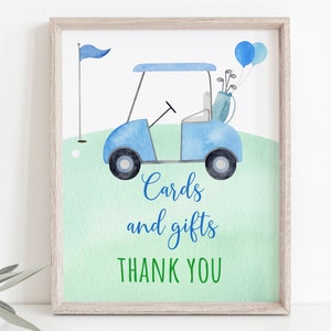 Tarjetas de golf y regalos Signo de cumpleaños Agujero en un cumpleaños Golf Primer cumpleaños Par-tee Golf 1er cumpleaños Niño Primer cumpleaños Descarga digital A695