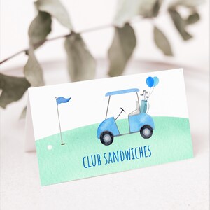Hole In One födelsedagsinbjudningspaket Golf Första födelsedag Par-tee Golf Första födelsedagspojke Första födelsedag Golffestdekorationer Redigerbara A695 bild 10