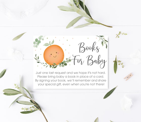 Little Cutie Book Request Cards Cutie on the way Clementine Baby Shower Gender Neutral Books For Baby Printable Instant Download A535 Il_570xn