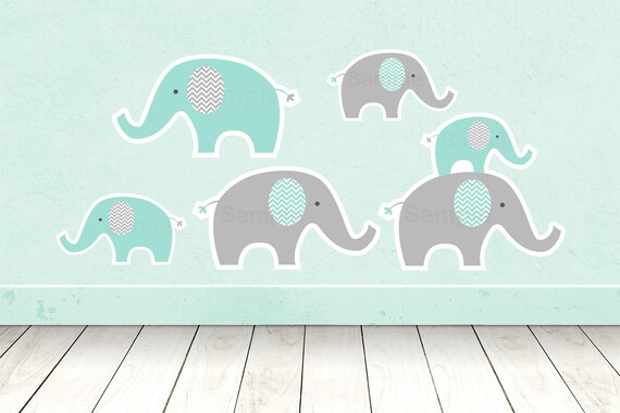 Cute Elephant Cut Outs / Elephant Baby Shower / Elephant Decorations ...